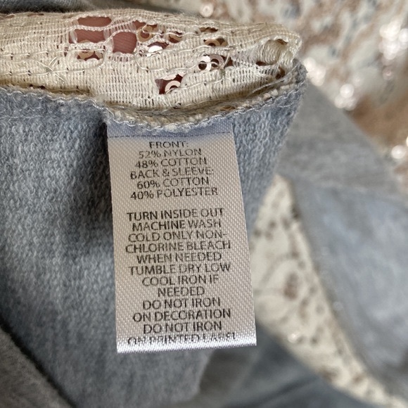 LOFT Sequin and Lace Sweatshirt - Picture 3 of 6